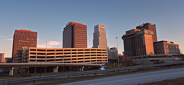 Akron Ohio Evening Skyline
