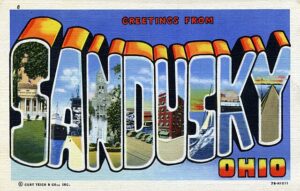 Greetings from Sandusky Ohio Large Letter Postcard 8571752376